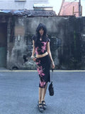 Short-sleeve top + high-waist skirt set