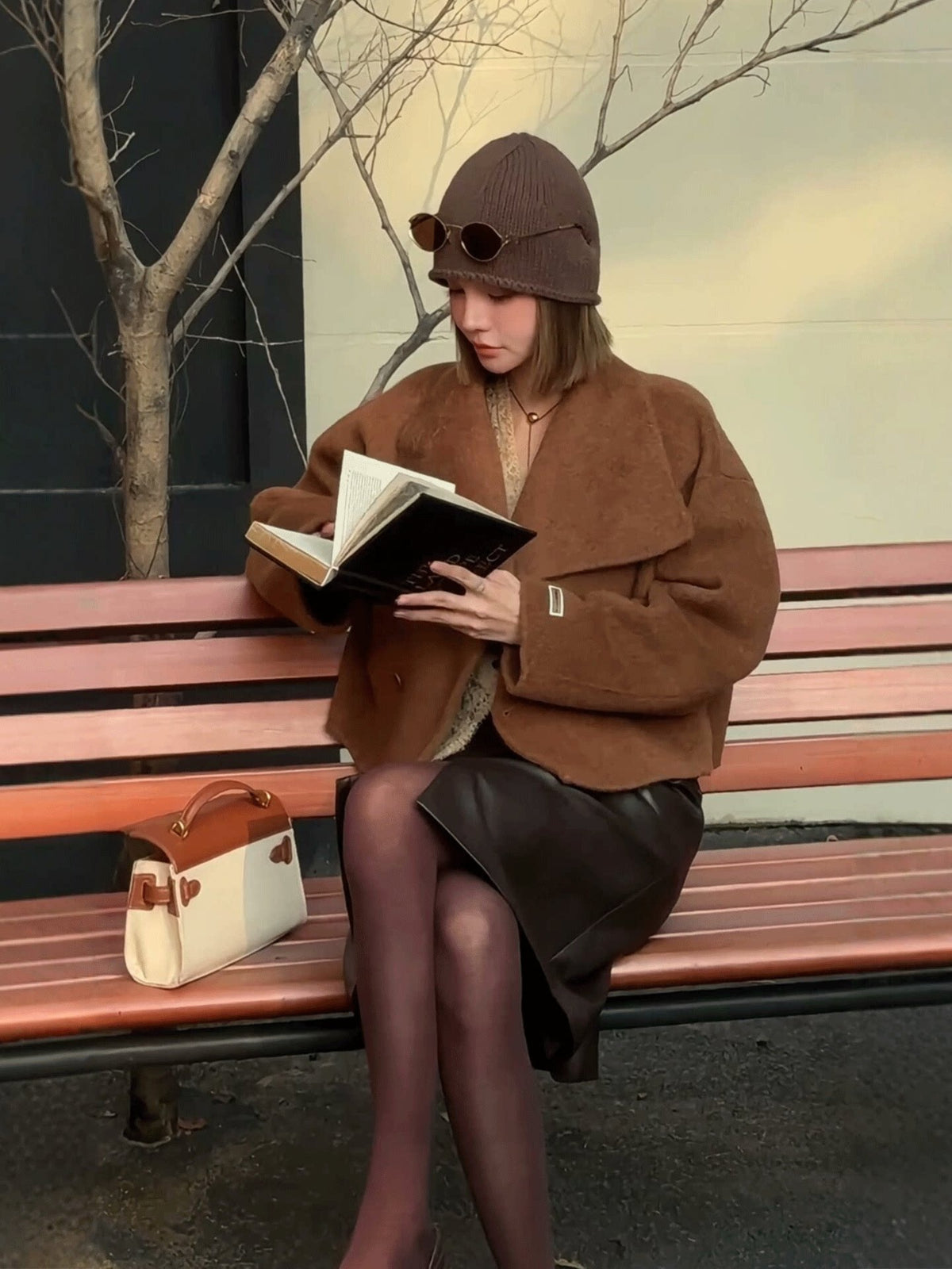 Premium Wool, Yak Down & Mulberry Silk Coat with Oversized Lapels