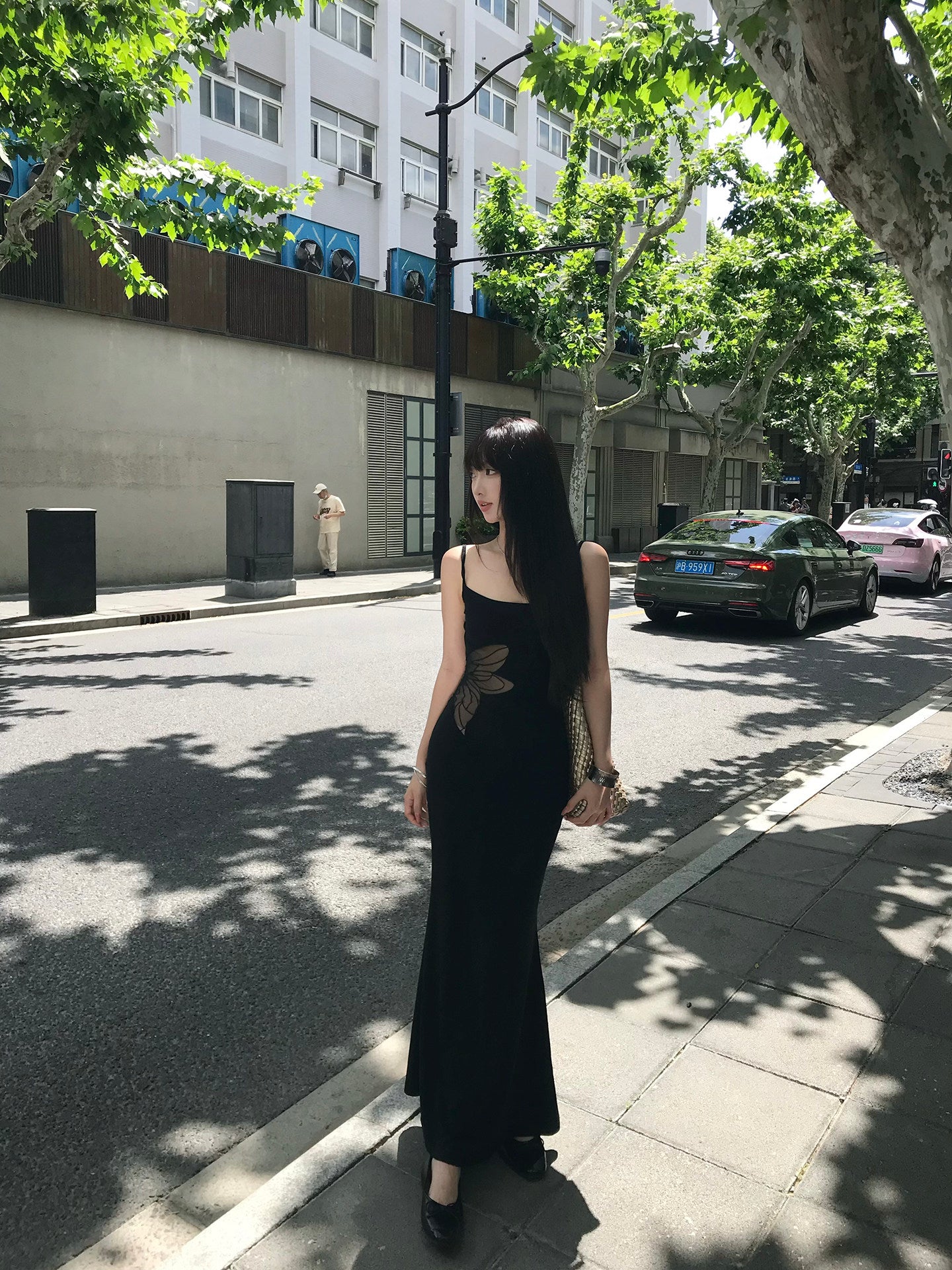 Cut-out Waist Maxi Dress