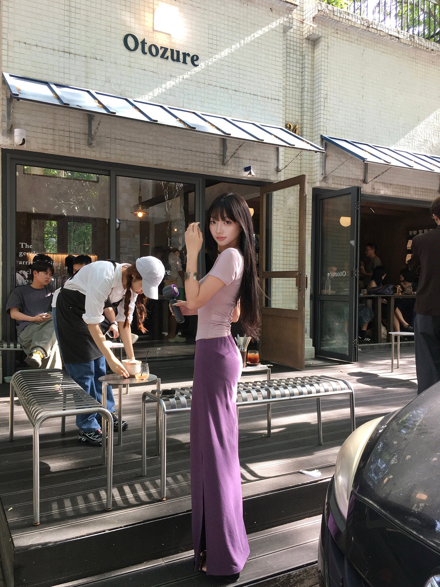 Purple Bodycon Maxi Dress
