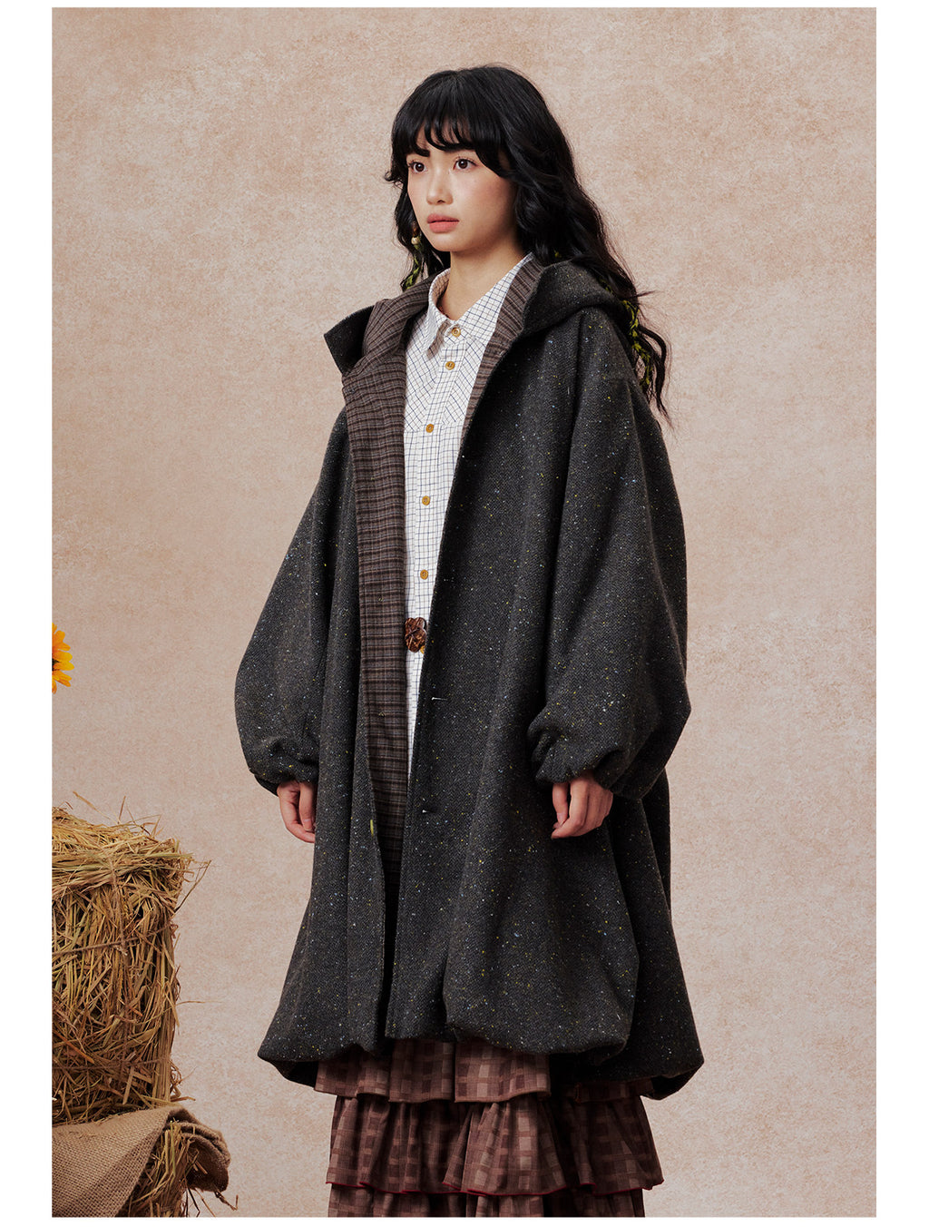 Mid-Length Relaxed-Fit Hooded Coat