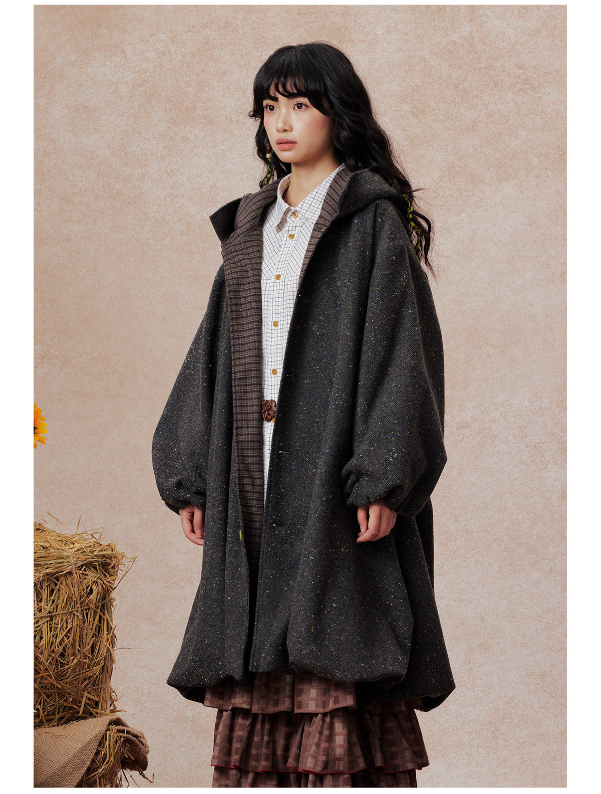 Mid-Length Relaxed-Fit Hooded Coat