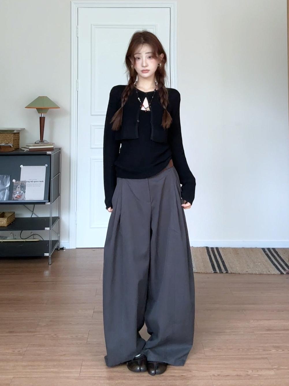 Women's Waffle-Knit Cardigan & Camisole Set, Fall Two-Piece Outfit