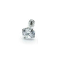 Colorful Zircon Stud Earrings Sparkly Luxury Ear Jewelry (6mm)