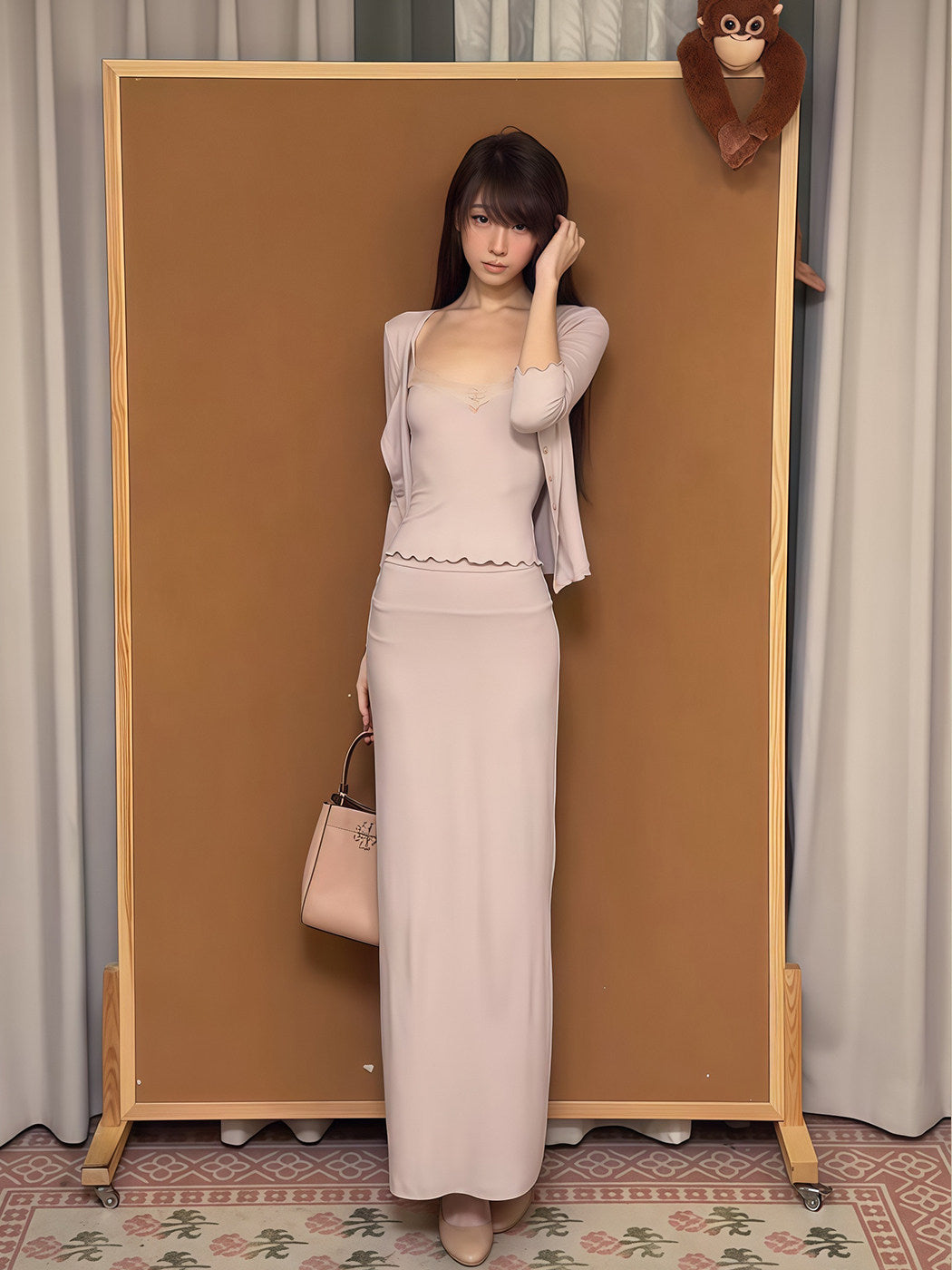 Women’s Camisole, Cardigan, and Skirt 3-Piece Set