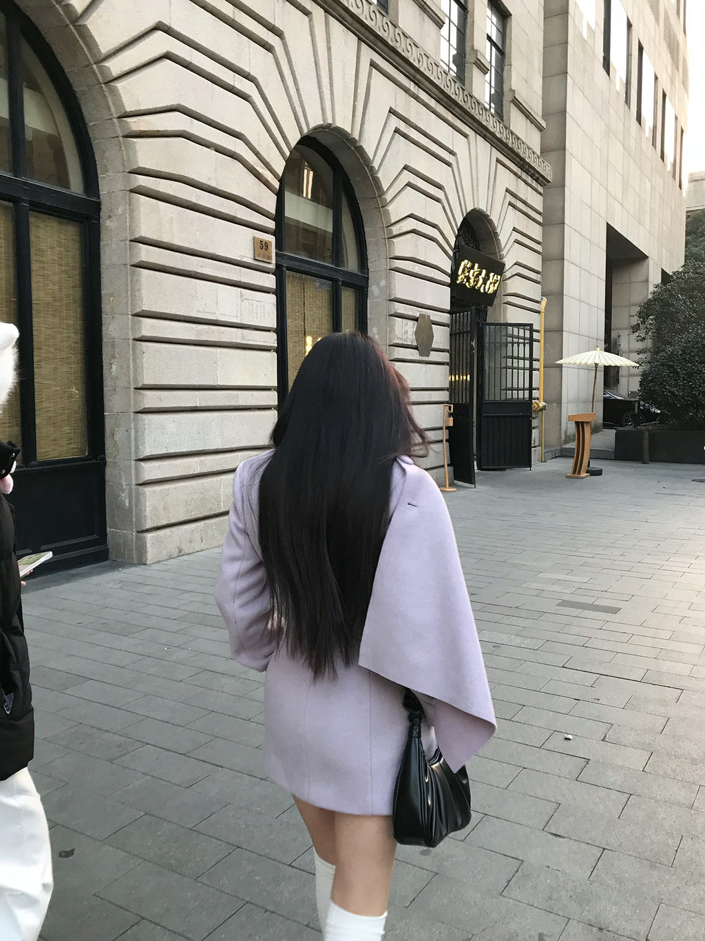 Purple Cape-Style Coat