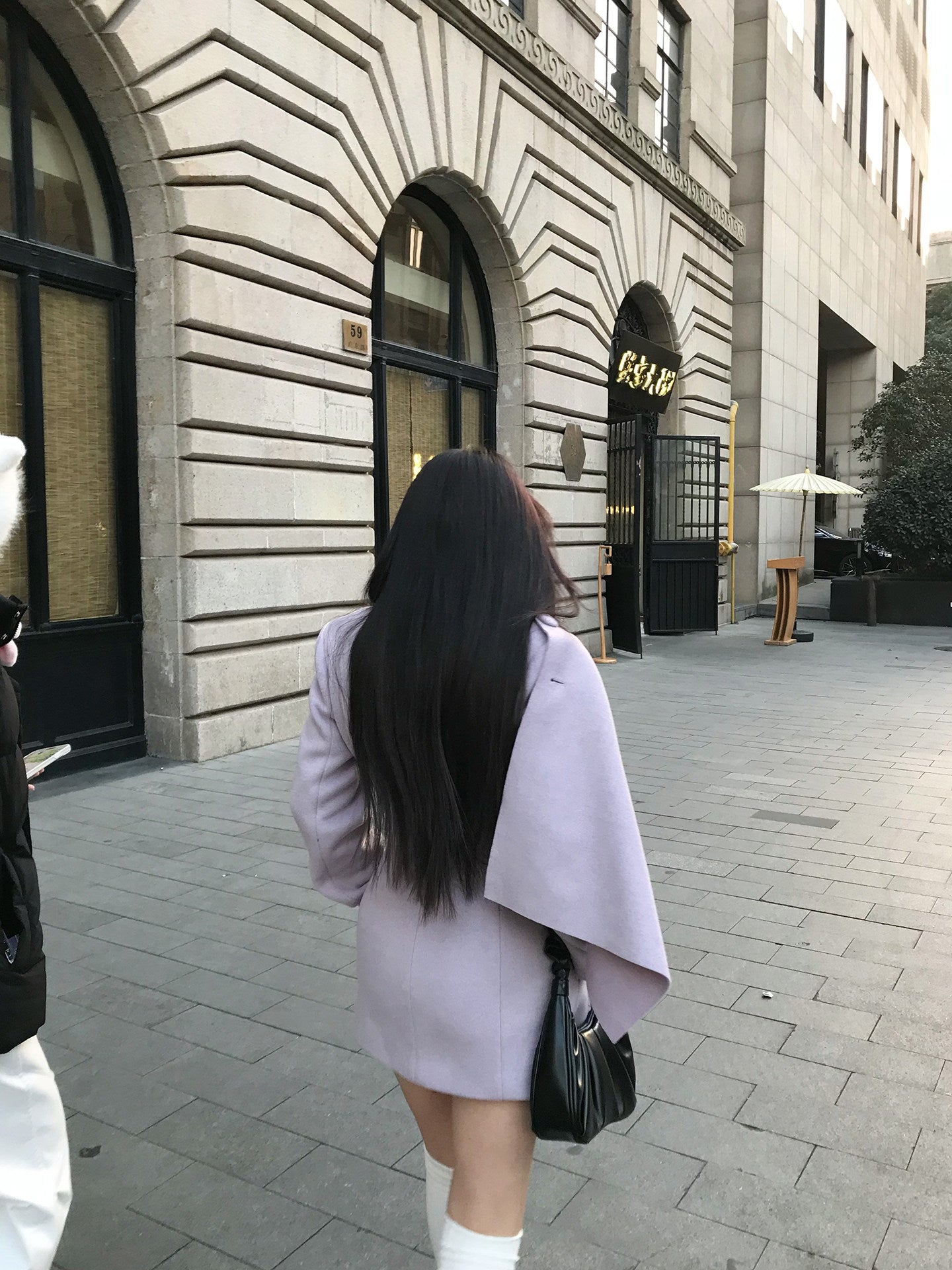Purple Cape-Style Coat