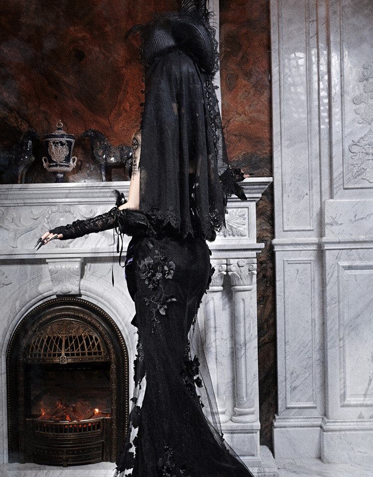 Women's Glamorous Ornate Three-Piece Evening Dress Set