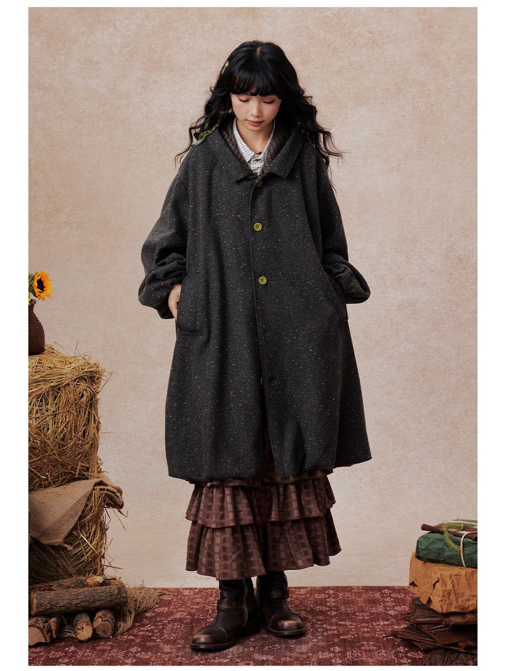 Mid-Length Relaxed-Fit Hooded Coat