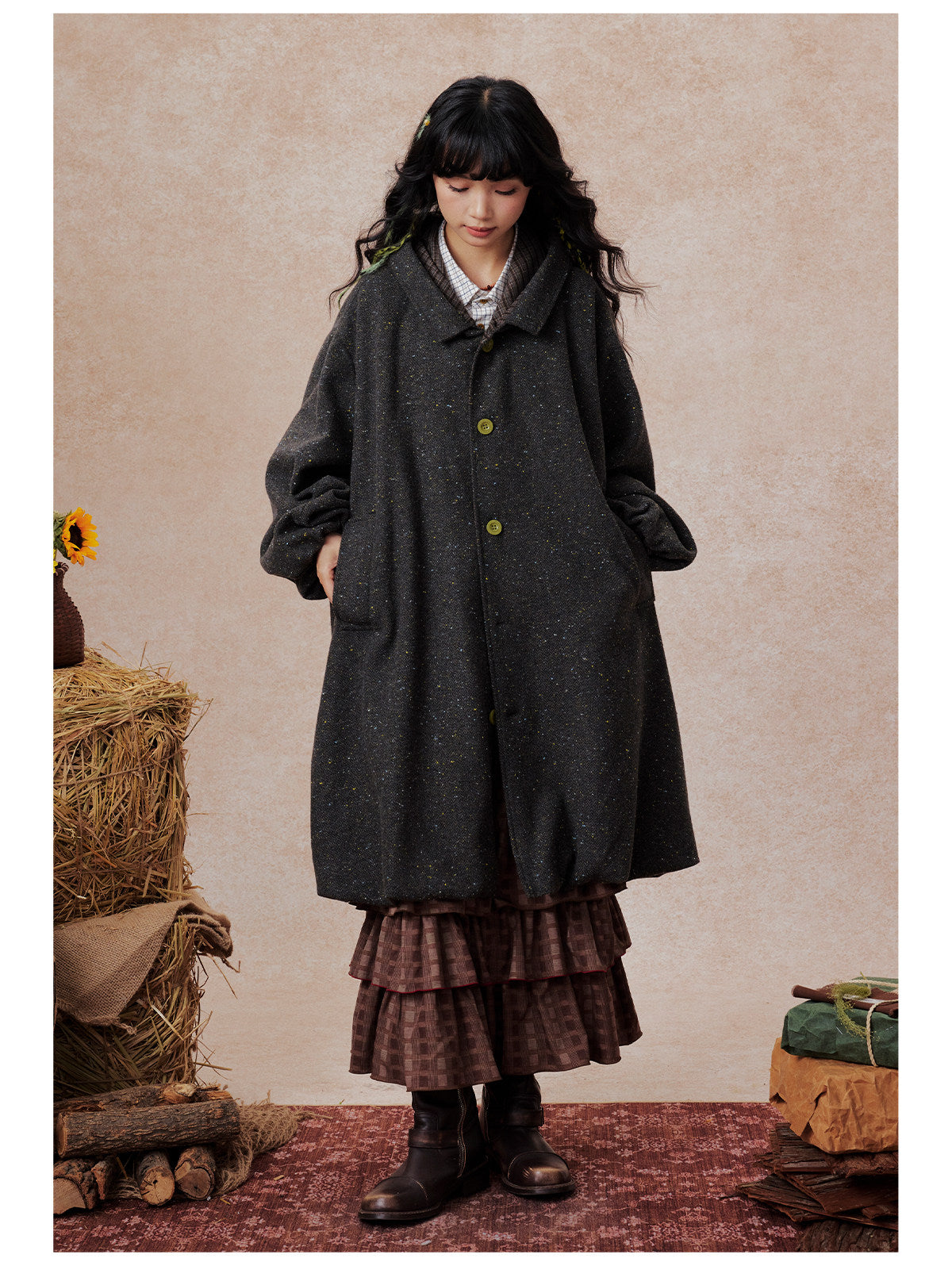 Mid-Length Relaxed-Fit Hooded Coat