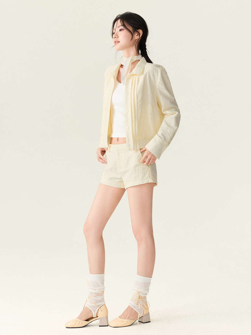 Lightweight Cardigan & Shorts Two-Piece Set for Women