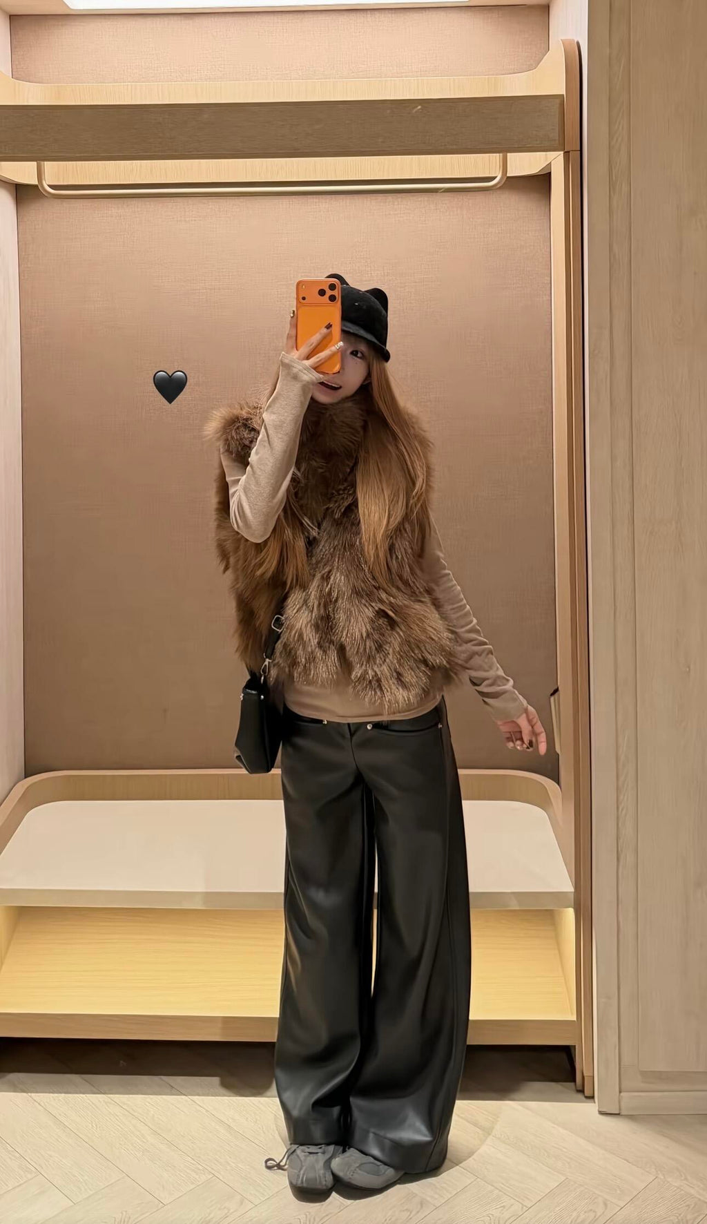 Fall/Winter Stand-Collar Sleeveless Faux Fur Vest