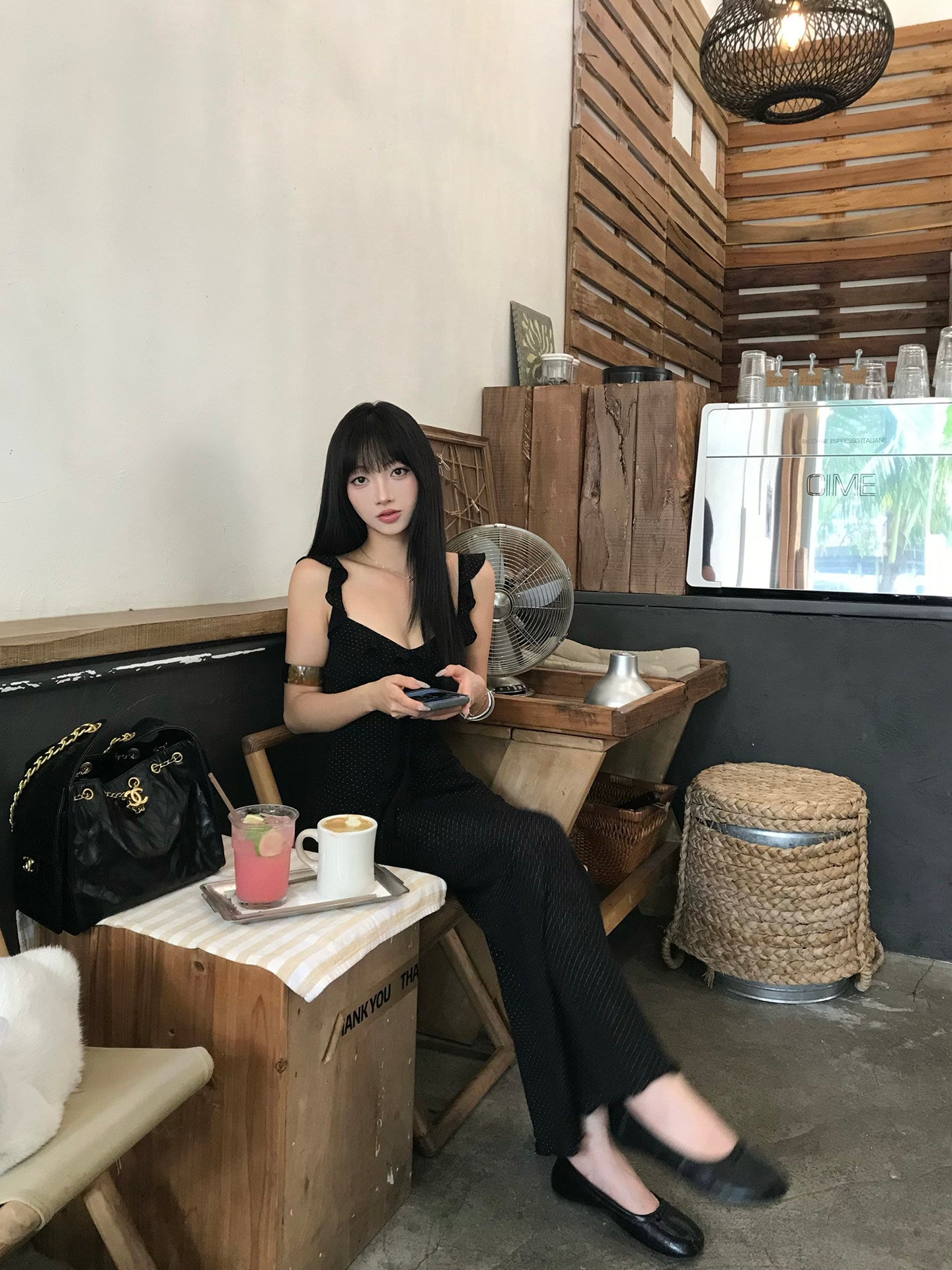Black Flutter Sleeve Maxi Dress