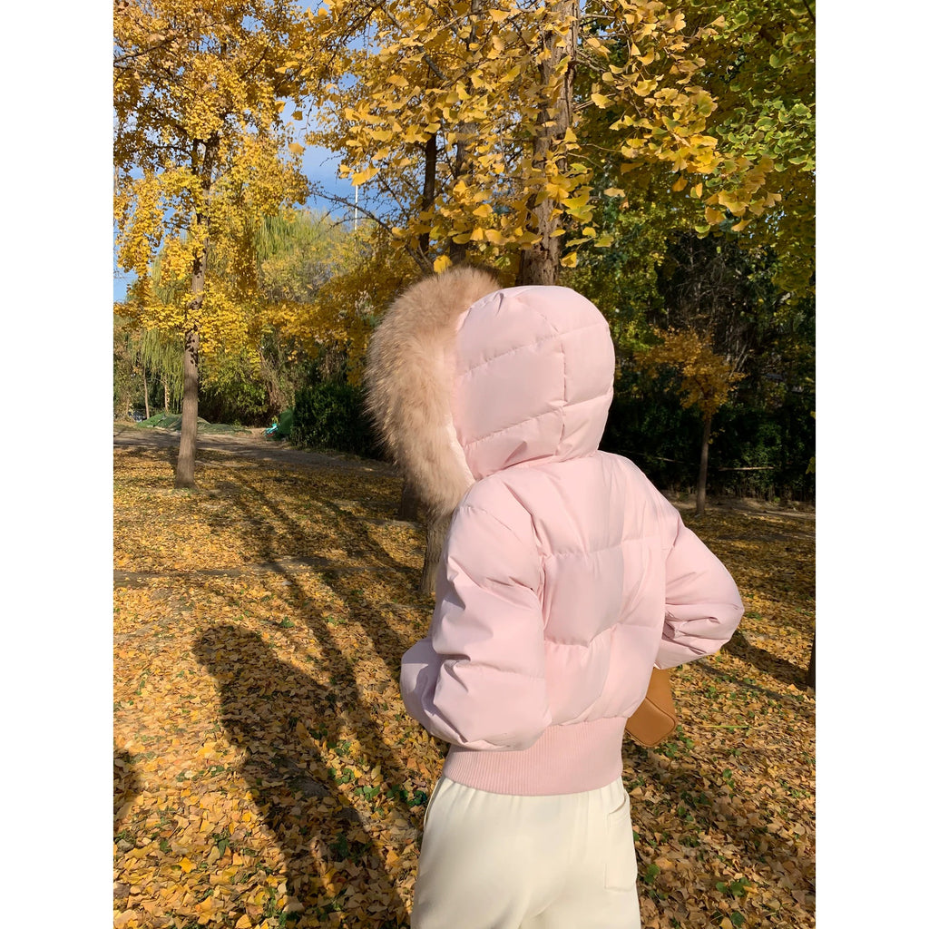 Women’s 90% Duck Down Cropped Puffer Jacket