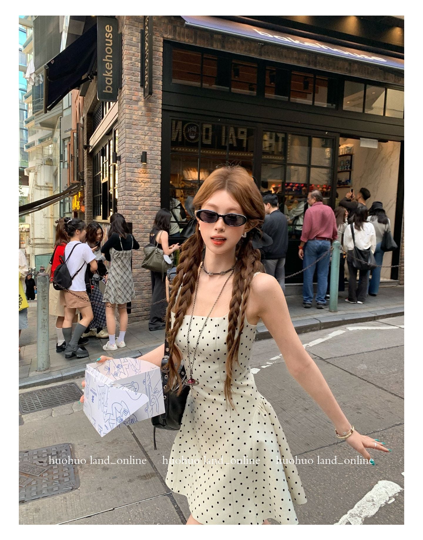 Polka Dot Print Loose Casual Midi Dress