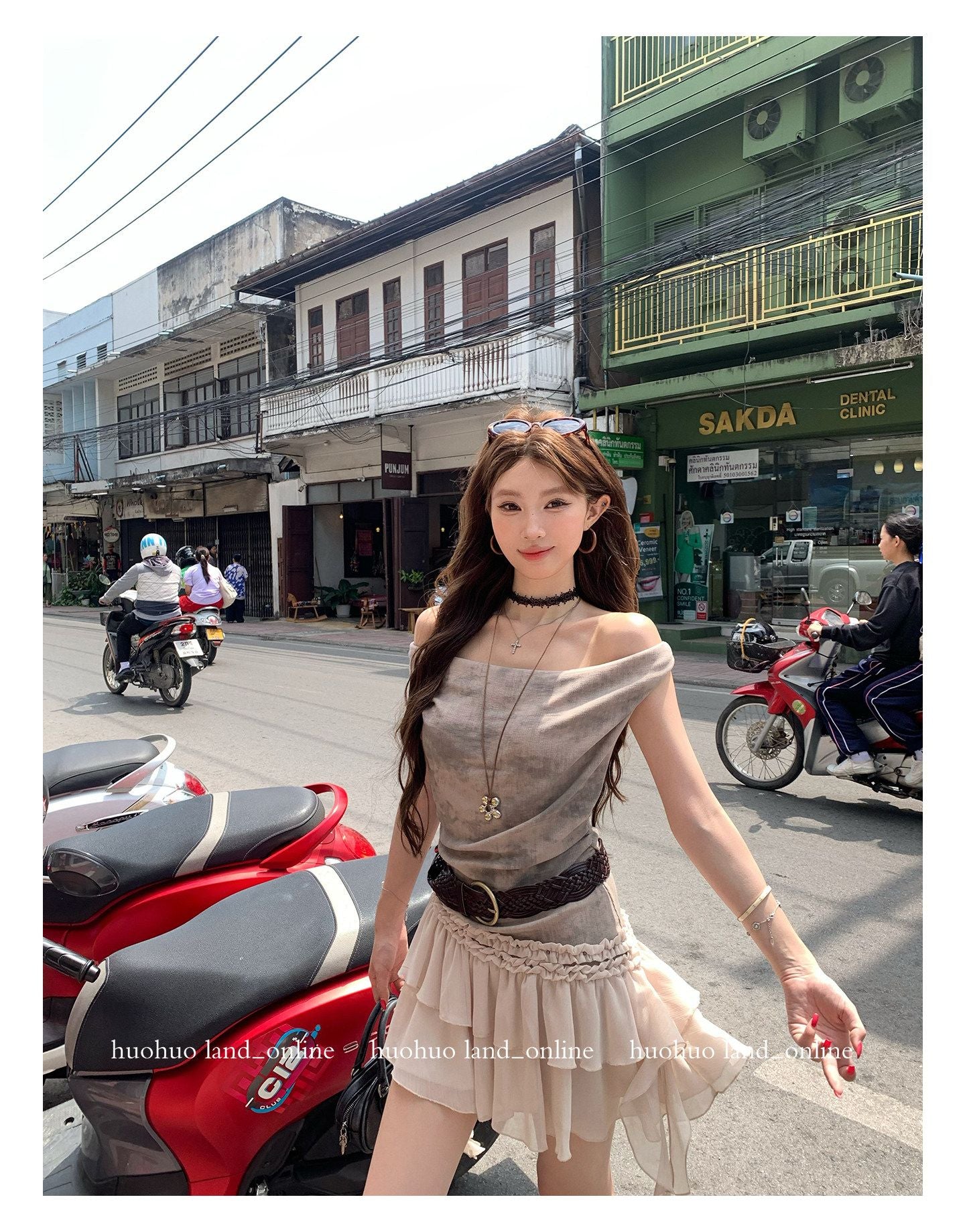 Irregular Ribbon Slim Fit Dress