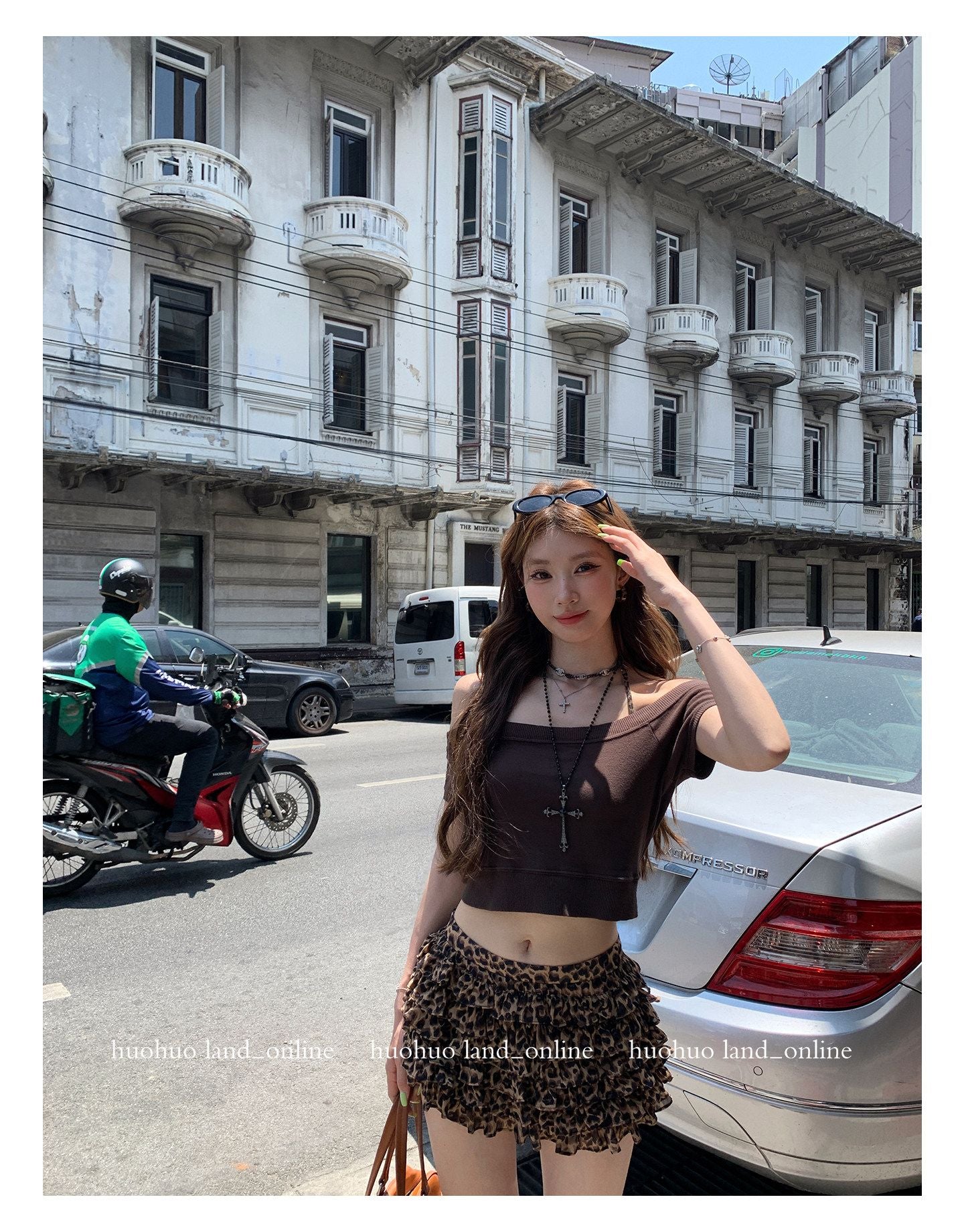 Leopard Print Tiered Skort