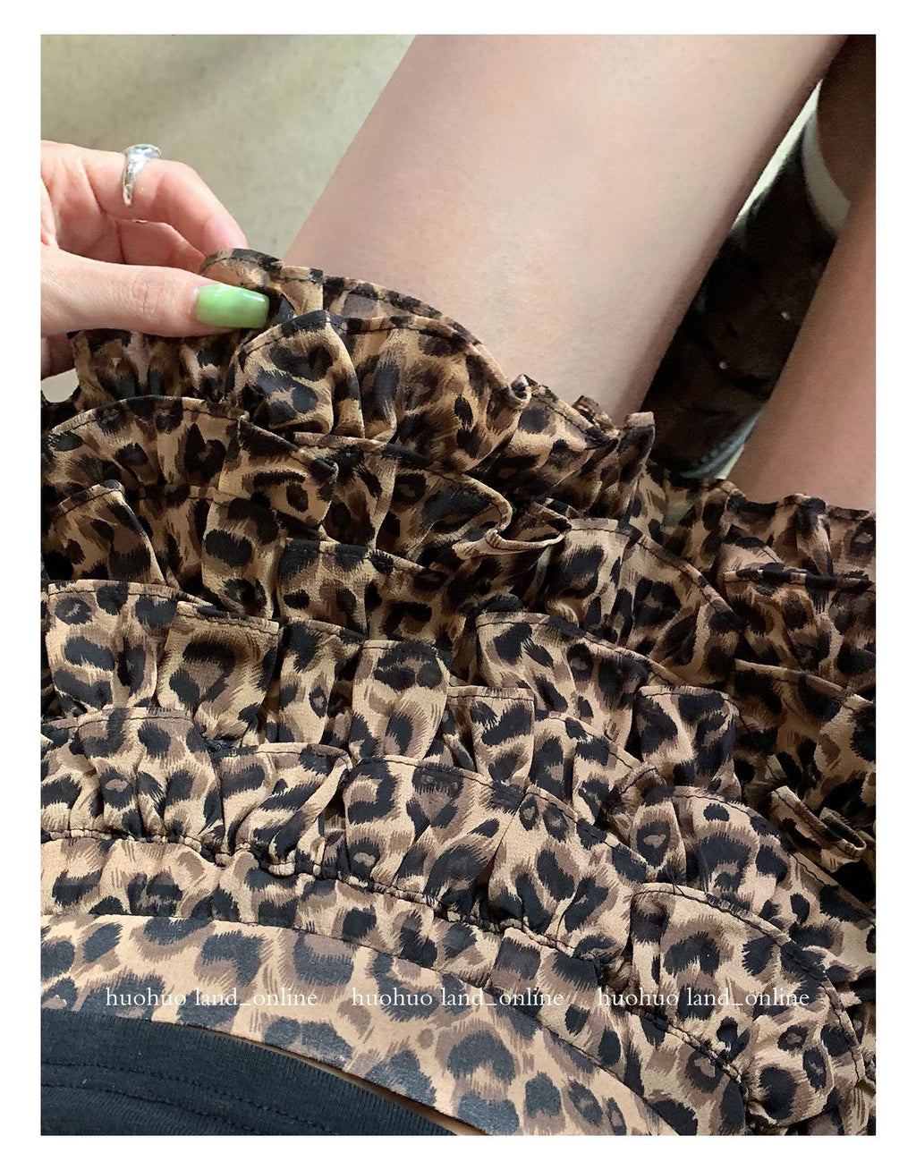 Leopard Print Tiered Skort