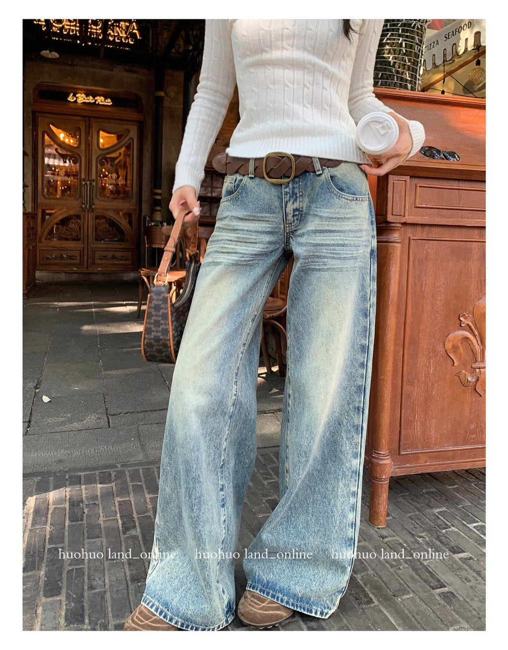 Vintage Straight & Drapey Wide Leg Jeans