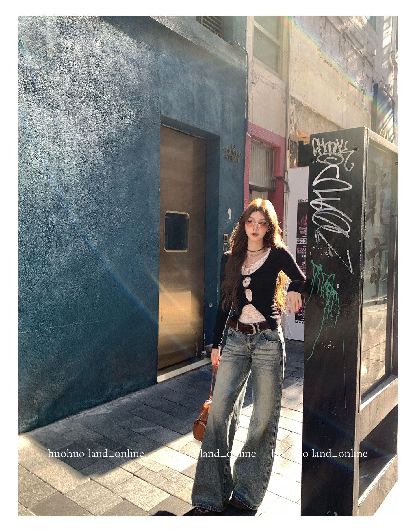Vintage Straight & Drapey Wide Leg Jeans
