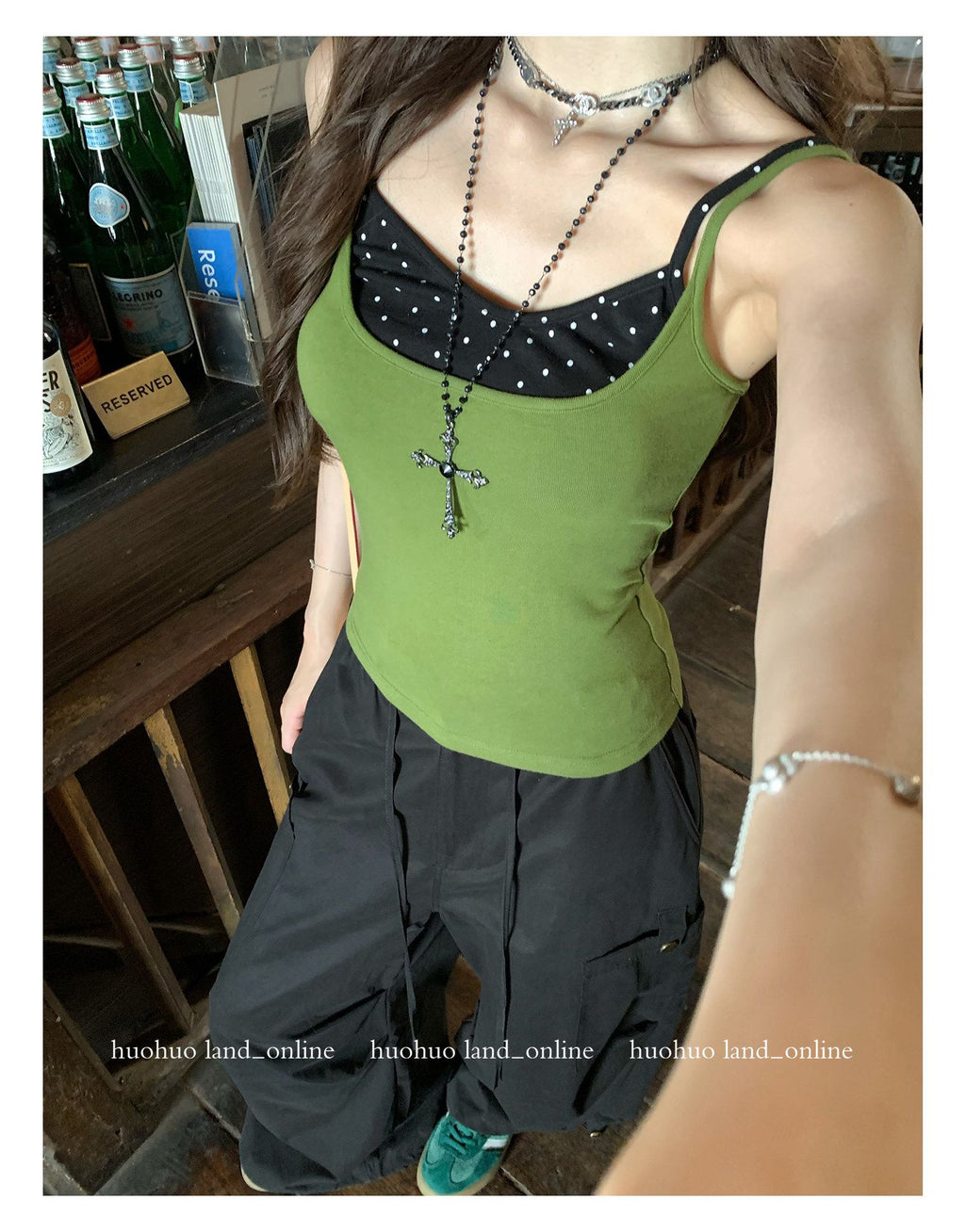 Color Block Layered Slim Cami