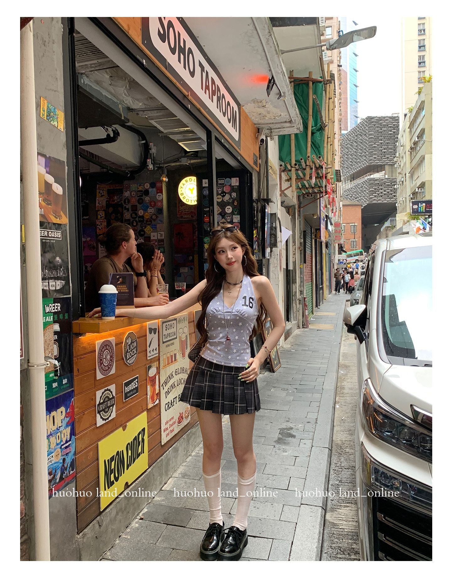 Vintage Plaid Short Pleated Skirt