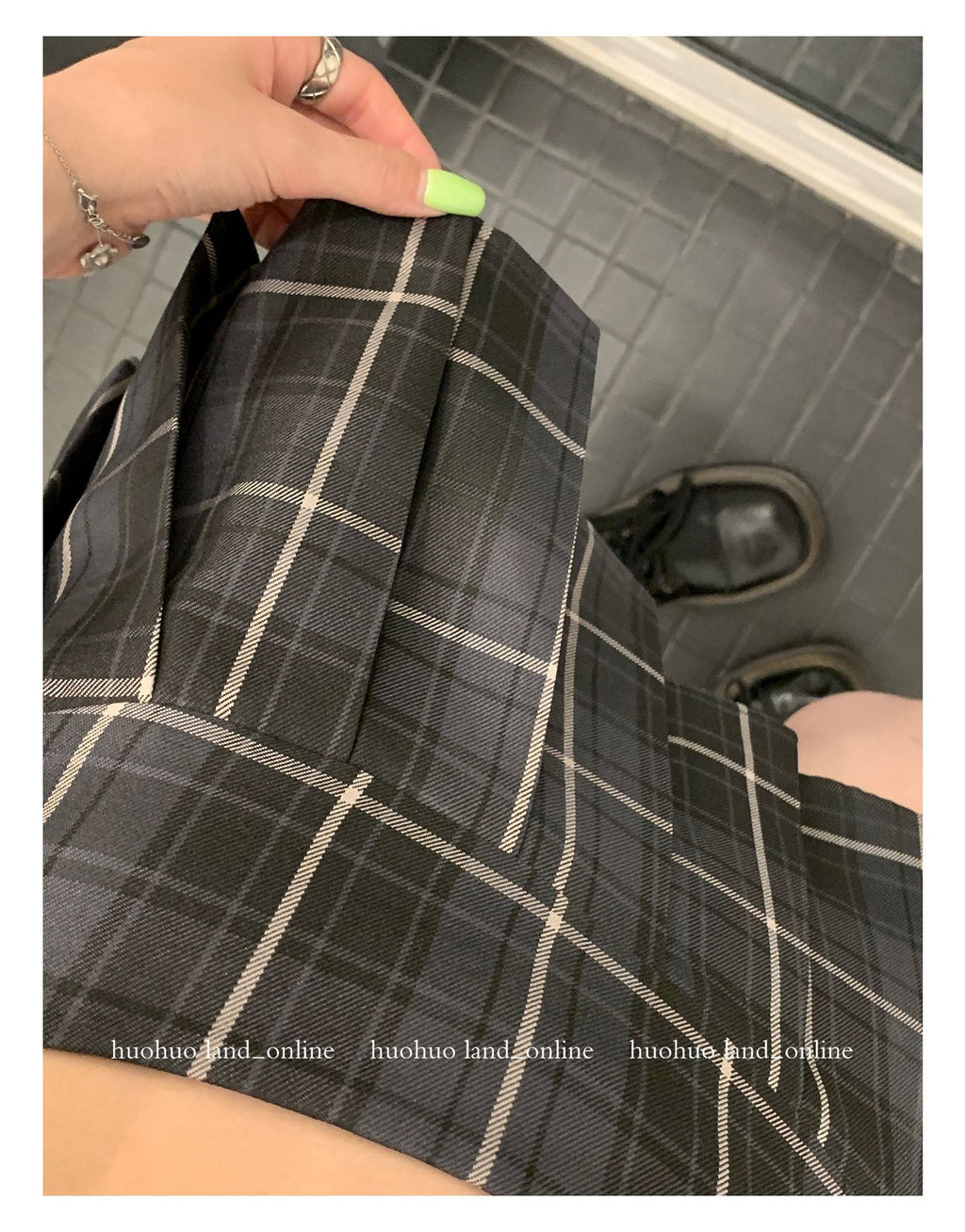 Vintage Plaid Short Pleated Skirt