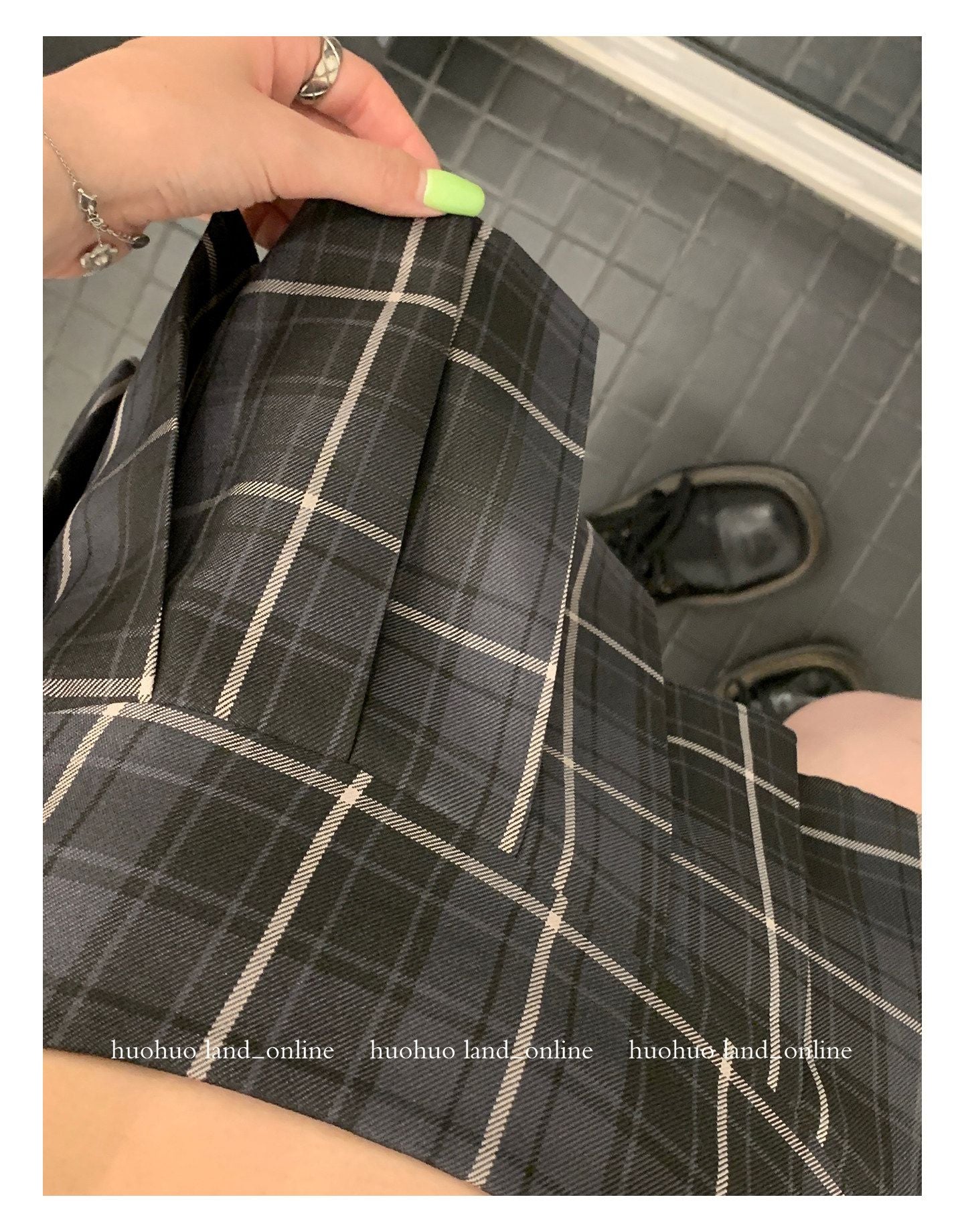 Vintage Plaid Short Pleated Skirt