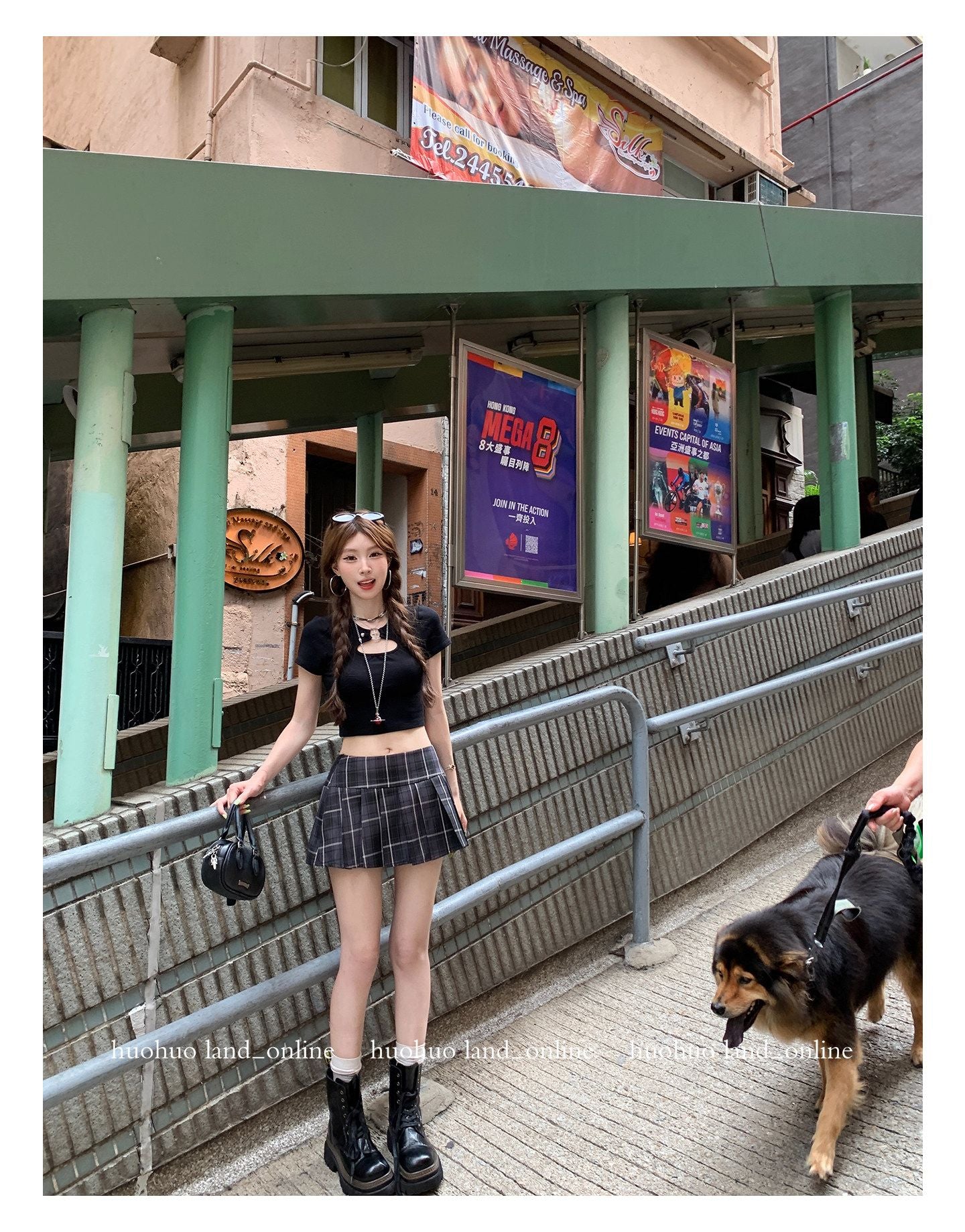 Vintage Plaid Short Pleated Skirt