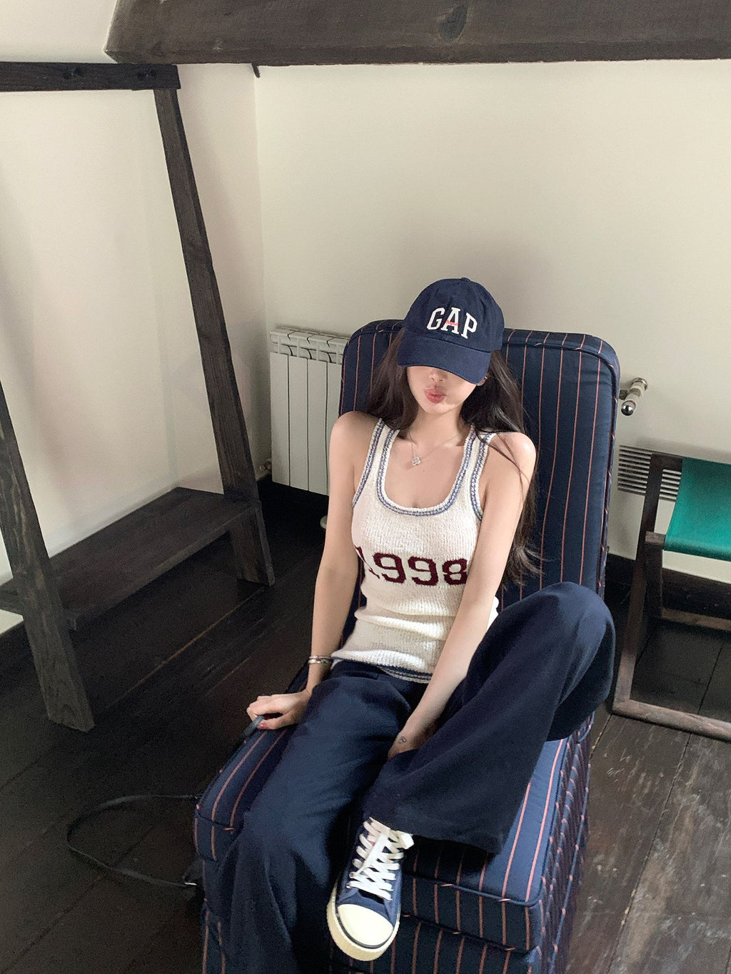 Fitted Digital Knit Tank Vest
