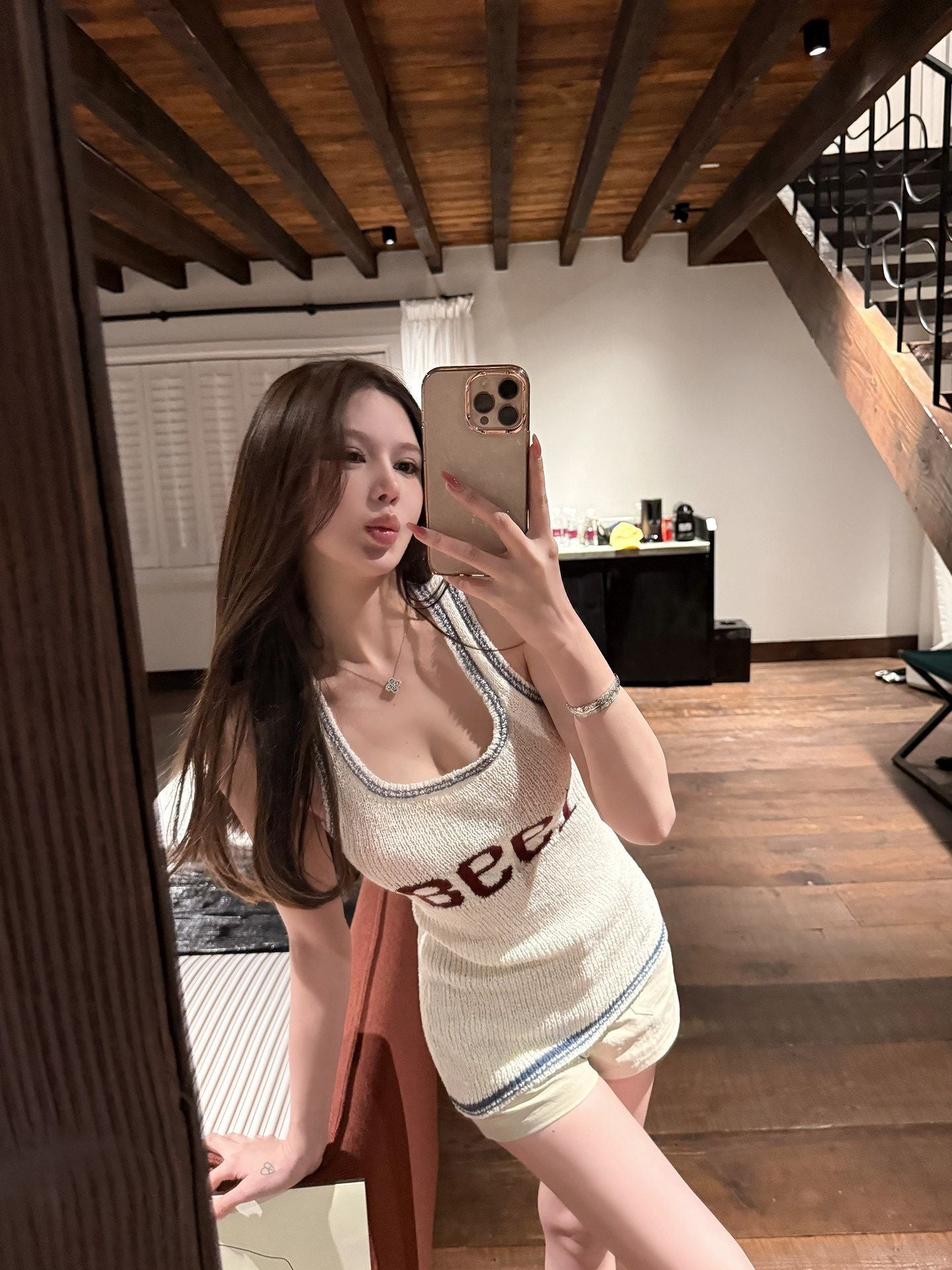 Fitted Digital Knit Tank Vest
