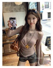 Asymmetrical Off-Shoulder T-shirt