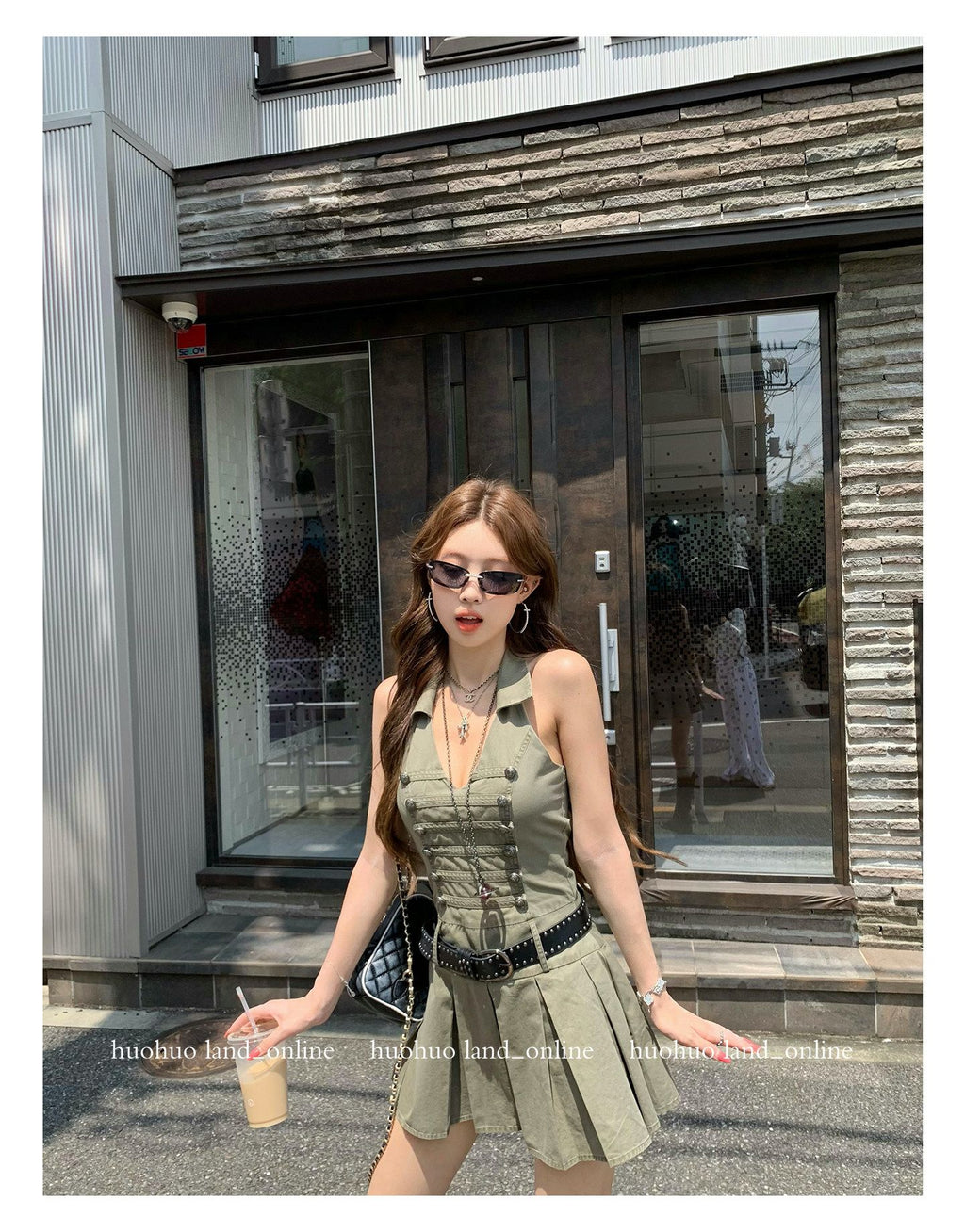 Sleeveless Halter Neck Dress