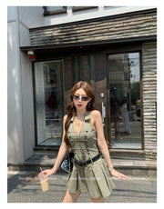 Sleeveless Halter Neck Dress