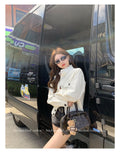 Stand‑Collar Loose PU Leather Jacket