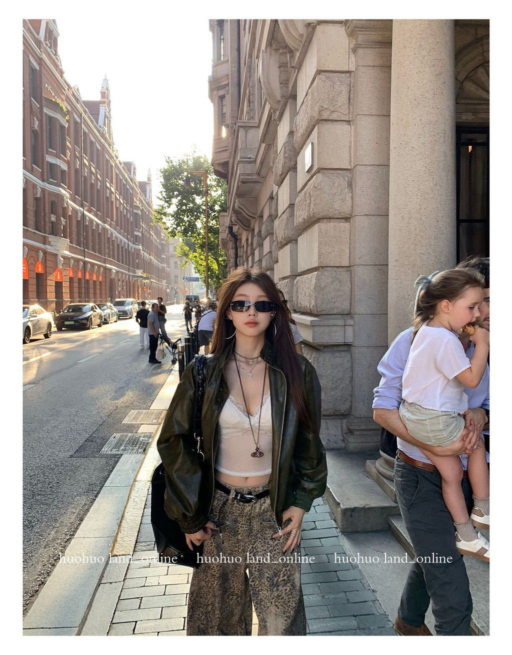 Motorcycle Style Loose Stand Collar PU Jacket