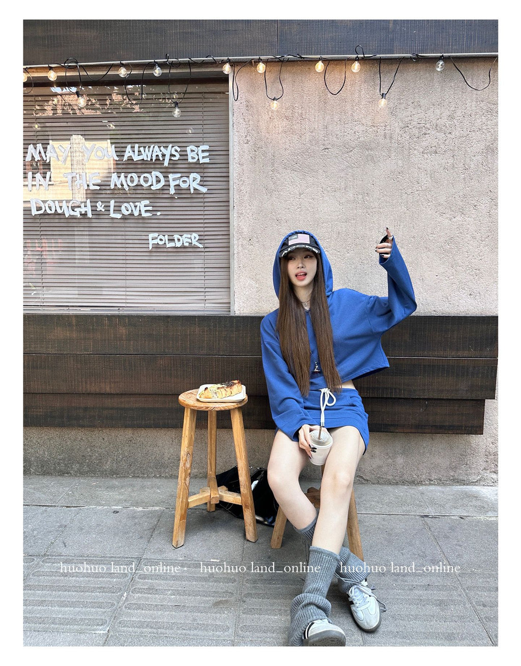 Azure Hoodie & Skirt Set