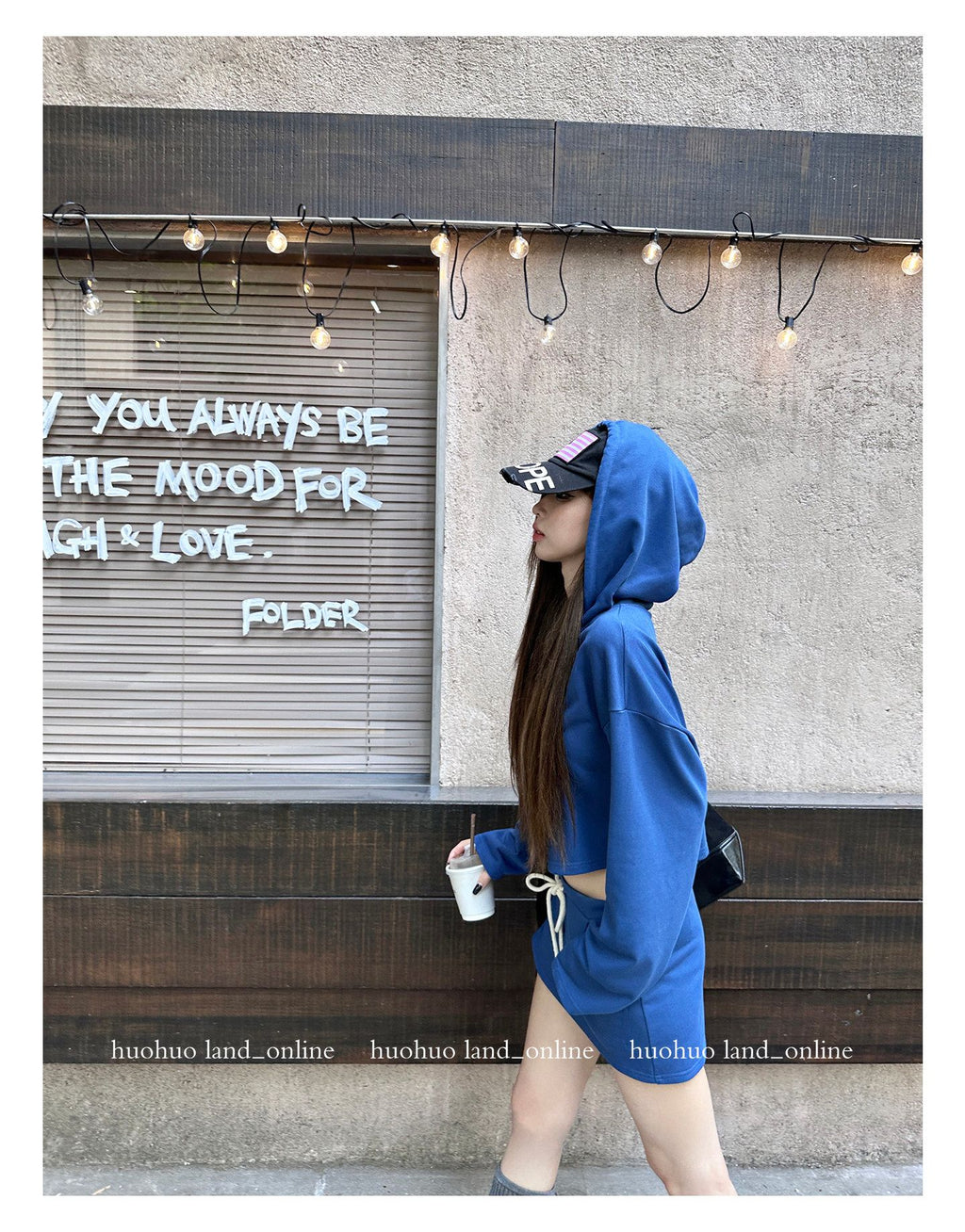 Azure Hoodie & Skirt Set