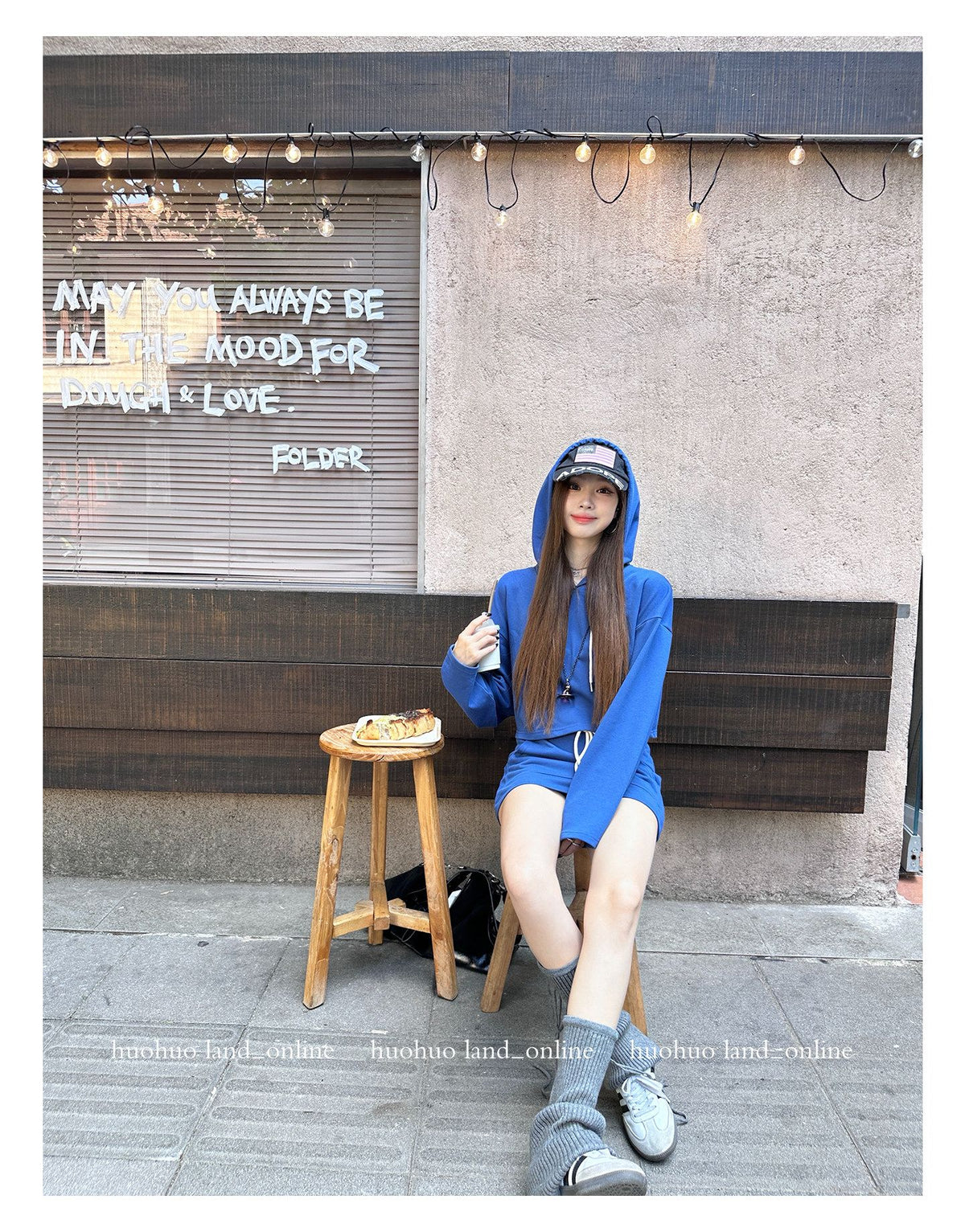 Azure Hoodie & Skirt Set