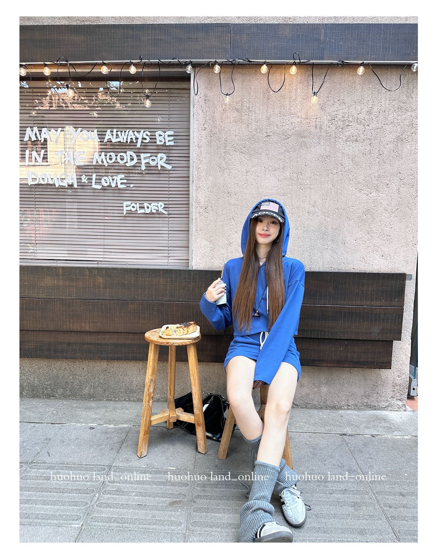 Azure Hoodie & Skirt Set