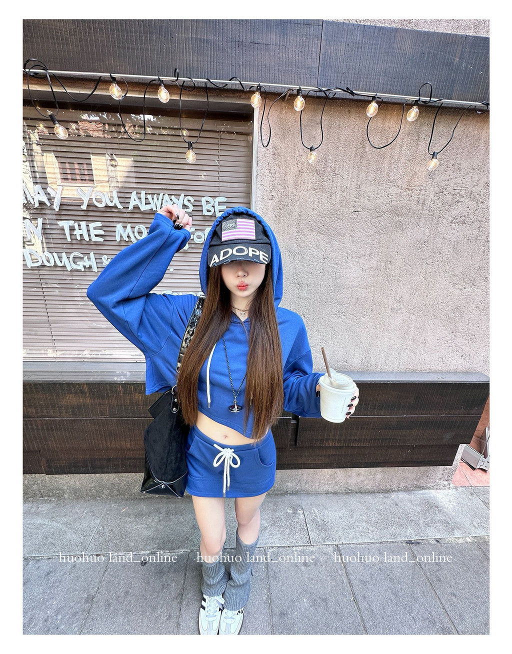 Azure Hoodie & Skirt Set