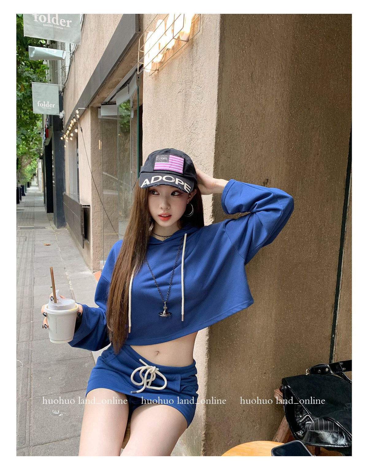 Azure Hoodie & Skirt Set