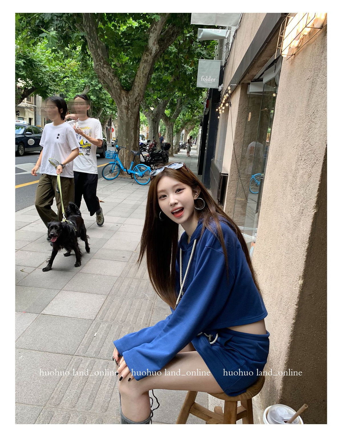 Azure Hoodie & Skirt Set