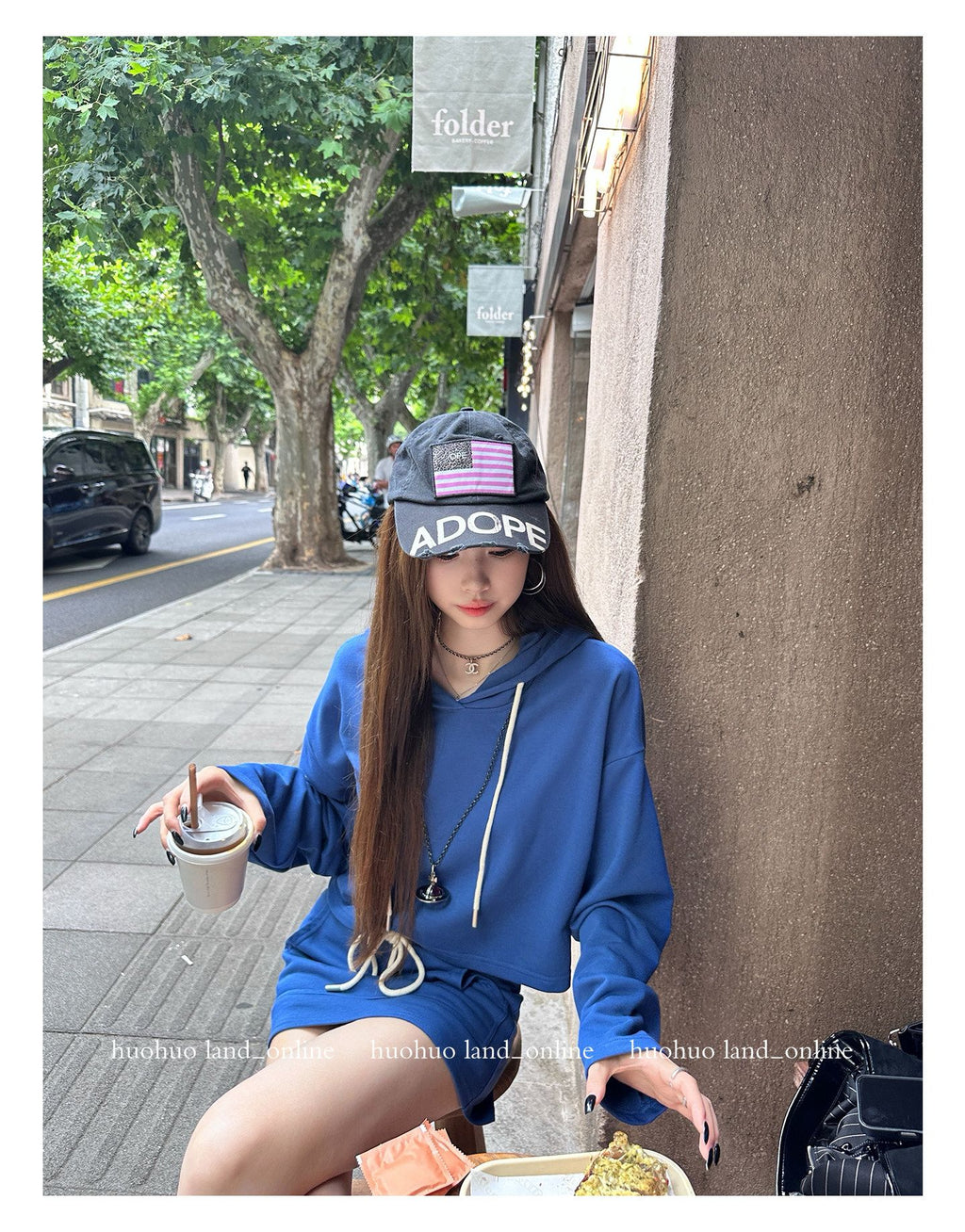 Azure Hoodie & Skirt Set