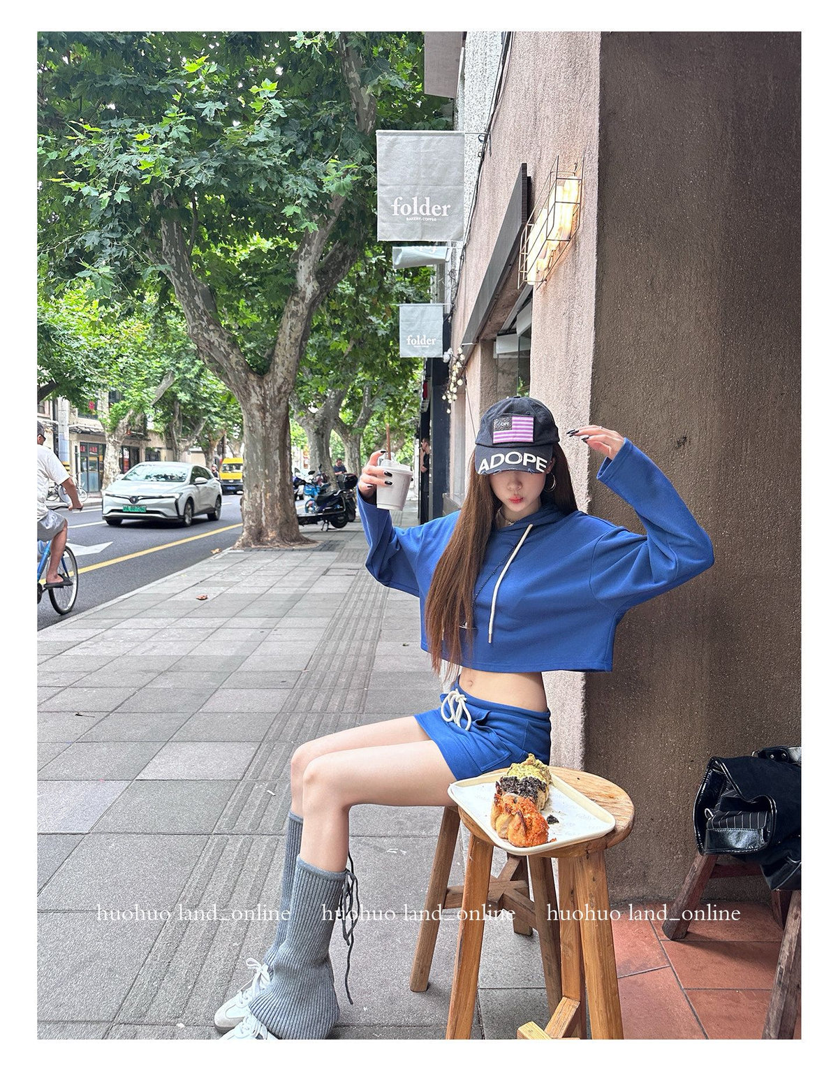 Azure Hoodie & Skirt Set