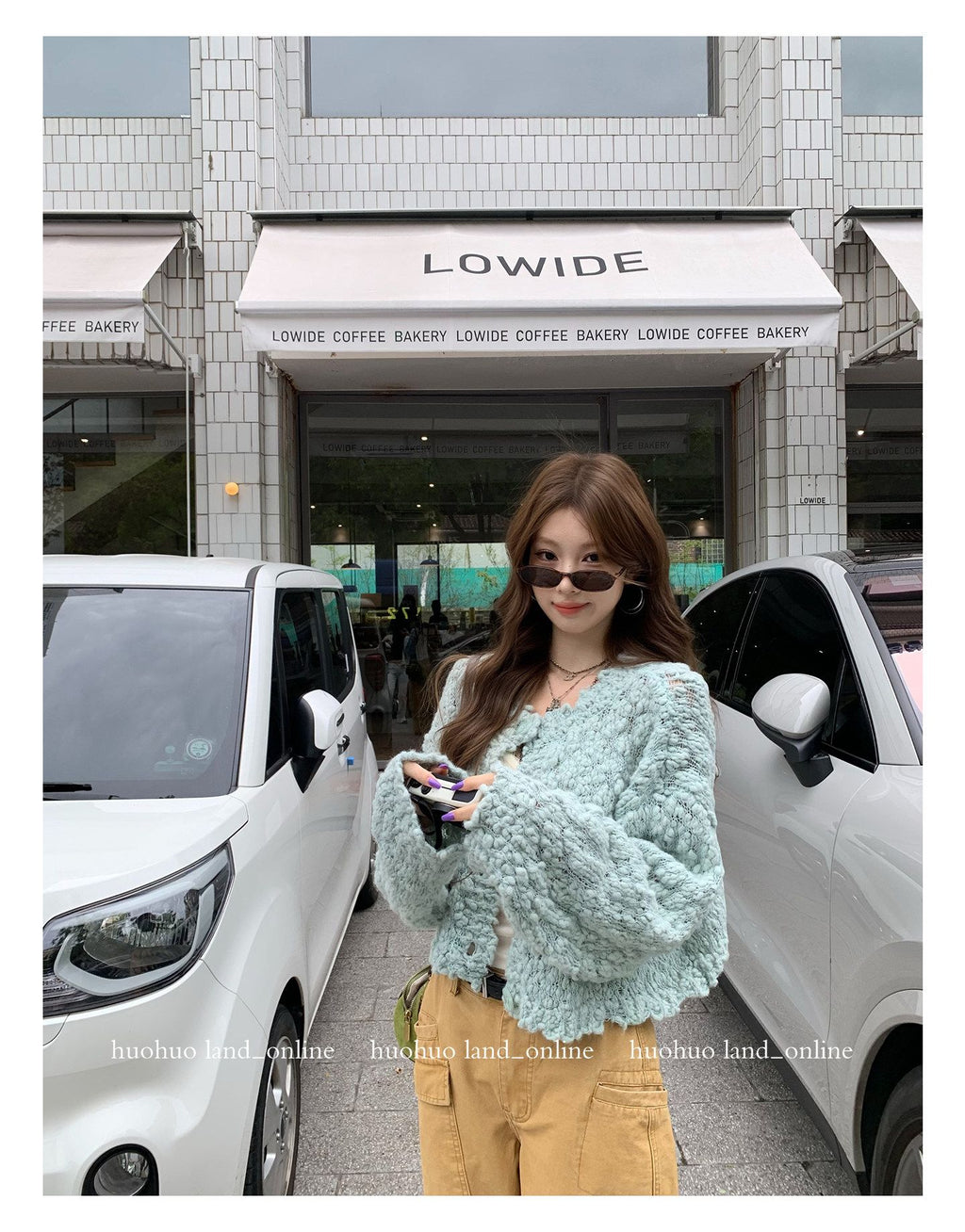 （Pre-sale）Chunky Knit Fuzzy V-Neck Sweater