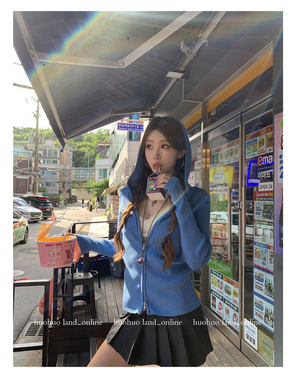 Double Zipper Hooded Jacket