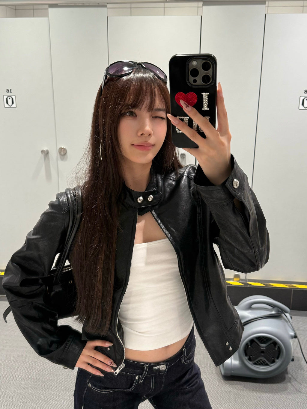Retro PU Leather Cropped Biker Jacket, Edgy Moto Crop Coat
