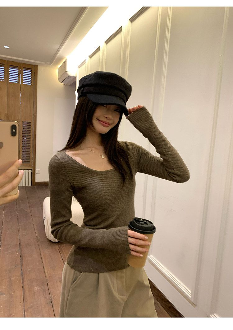 Women's Turtleneck Cape Knit Top Set