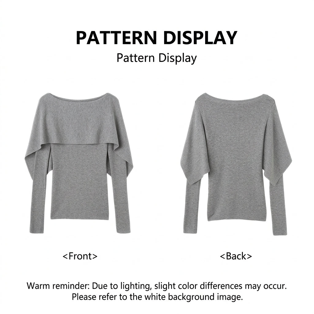 Fitted Shawl Knit Sweater Women